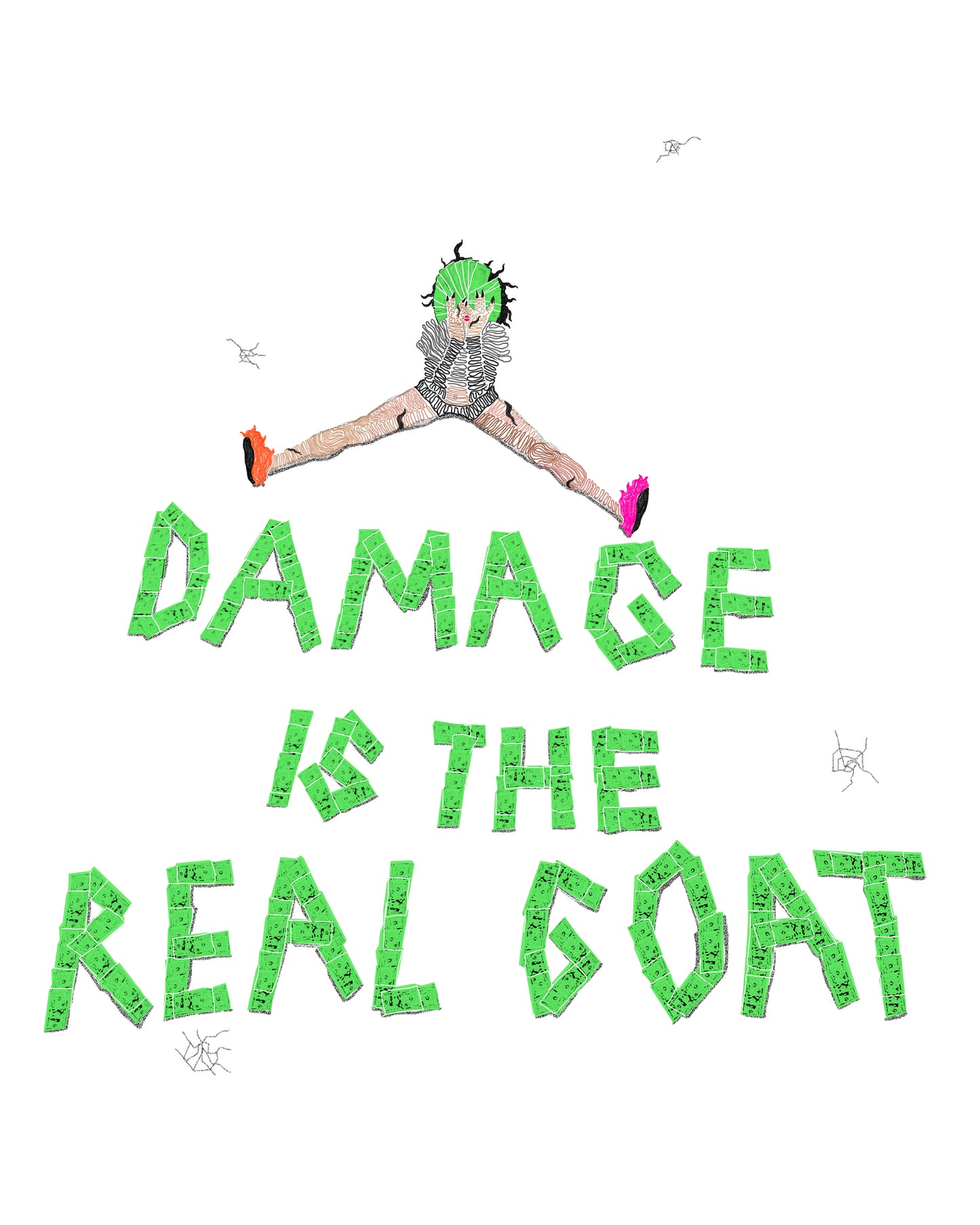 DAMAGE IS THE REAL GOAT (PRINT)