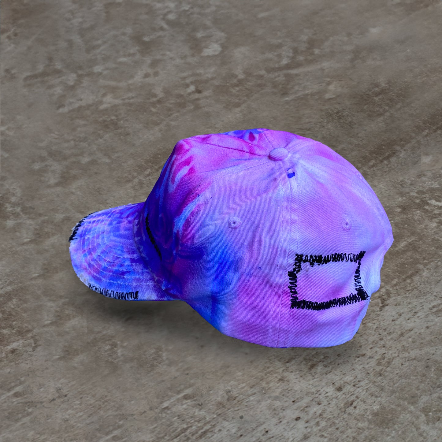 BLUE & PINK ROSES CAP