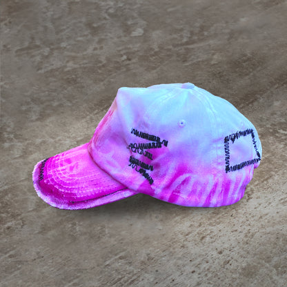 GRADIENT PINK TIGER I ROSES CAP