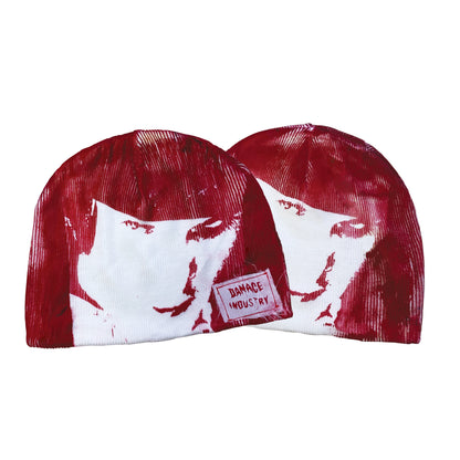 RED BEANIE CLOCKWORK ORANGE DAMAGE